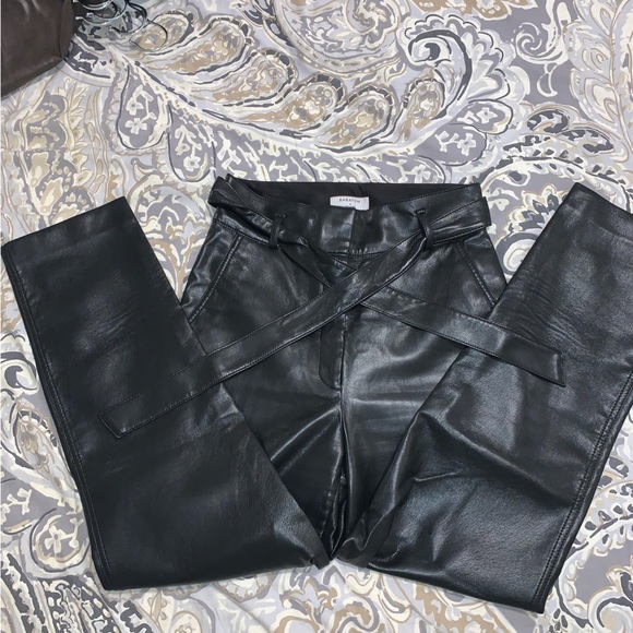 Babaton Vegan Leather Belted Pant - Picture 4 of 6